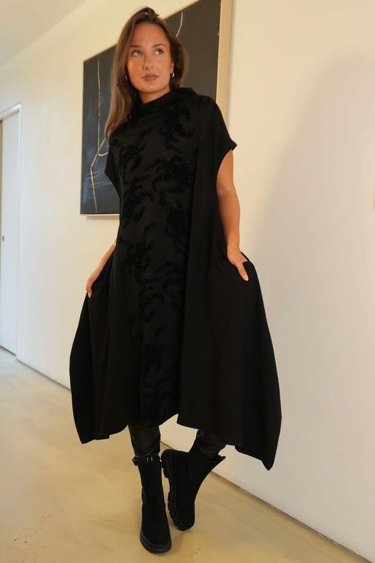 Oscar Tilda Dress Fleur Black